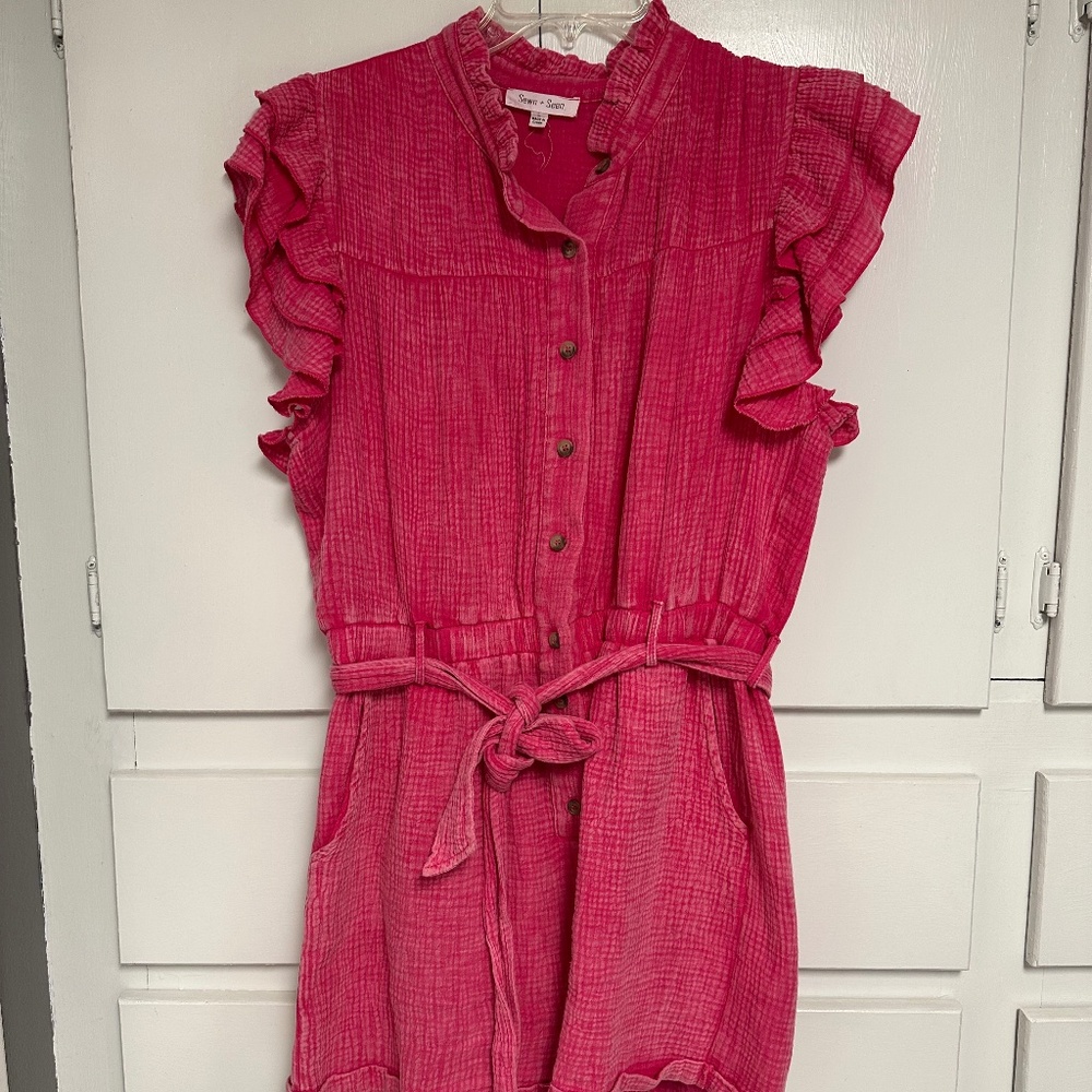 Boutique Hot Pink One Piece Size L Romper by Swen & Seen